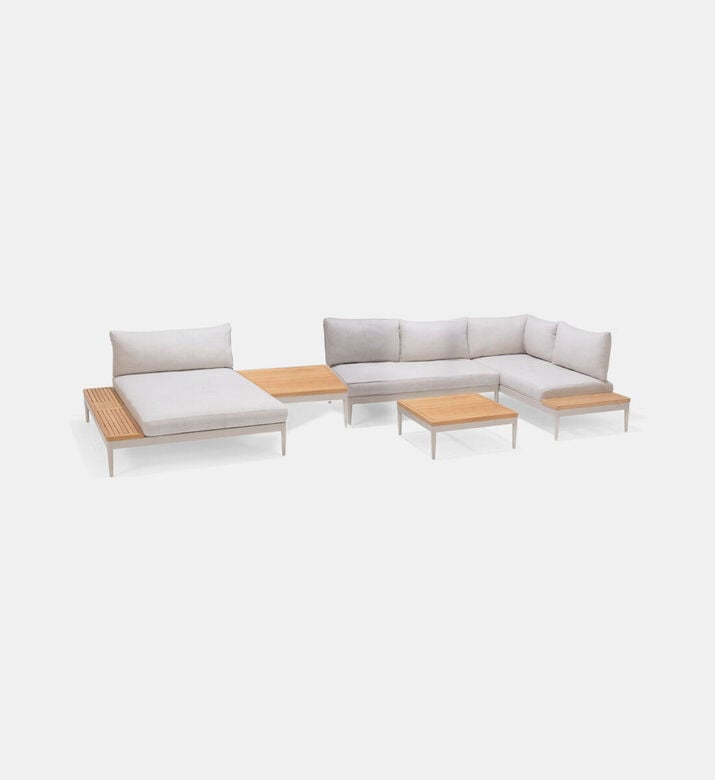 Lifestyle Garden Topaz Teak Wood Corner Lounge, Packshot View