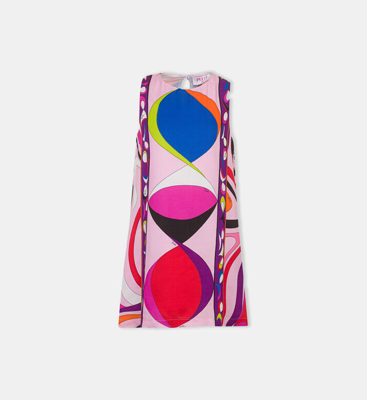 Iris-print Sleeveless Dress