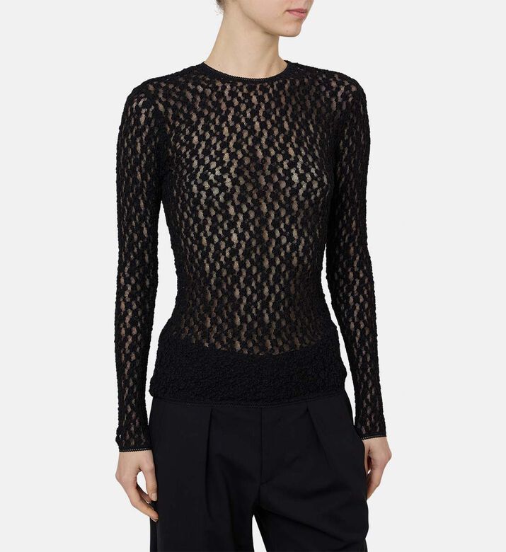 Gaelle Lace Floral-print Top