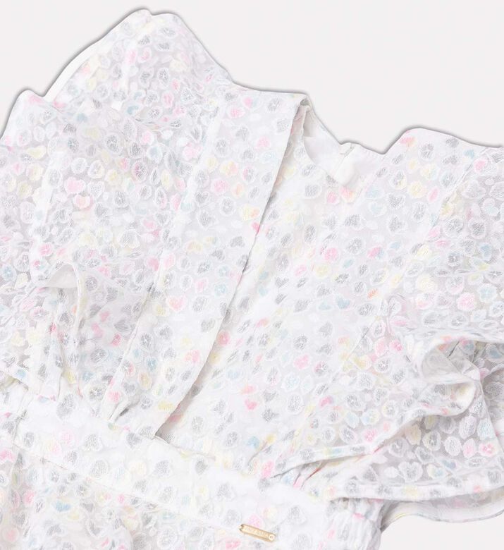 All-over Heart-print Flared Dress