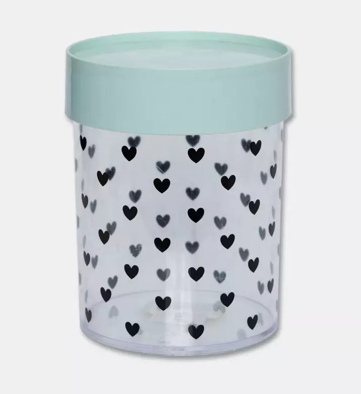 Miss Etoile Heart-print Storage Canister, Packshot View