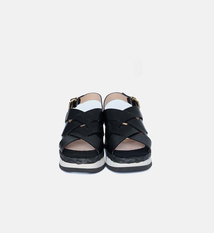 Leather Wedge Sandals