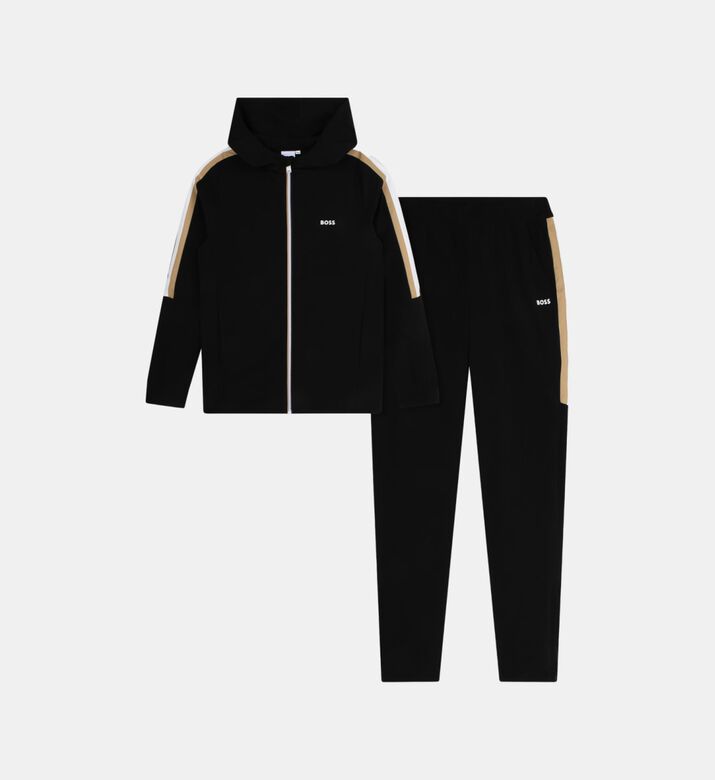 Stripped Logo-print Jogging Suit