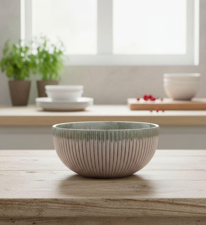 Tohfa Luxe Luxe Blush Ceramic Big Serving Bowl, Packshot View