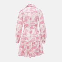 Maya Printed Ruffle-details Midi Dress