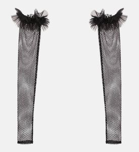 Savanna Gloves Tulle, Black, Packshot View