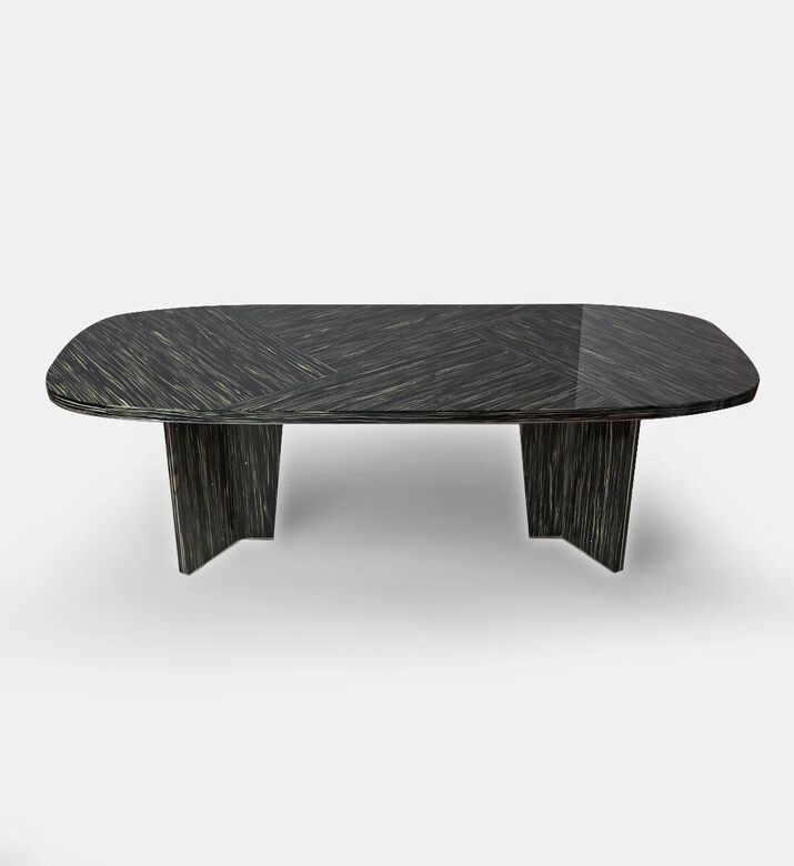 Home Deco and More Saba Dining Table, Black, 240x110x75-cm, Packshot View