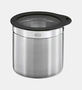 Rosle Glass Flat Lid Jar, Silver, 12-cm, Packshot View