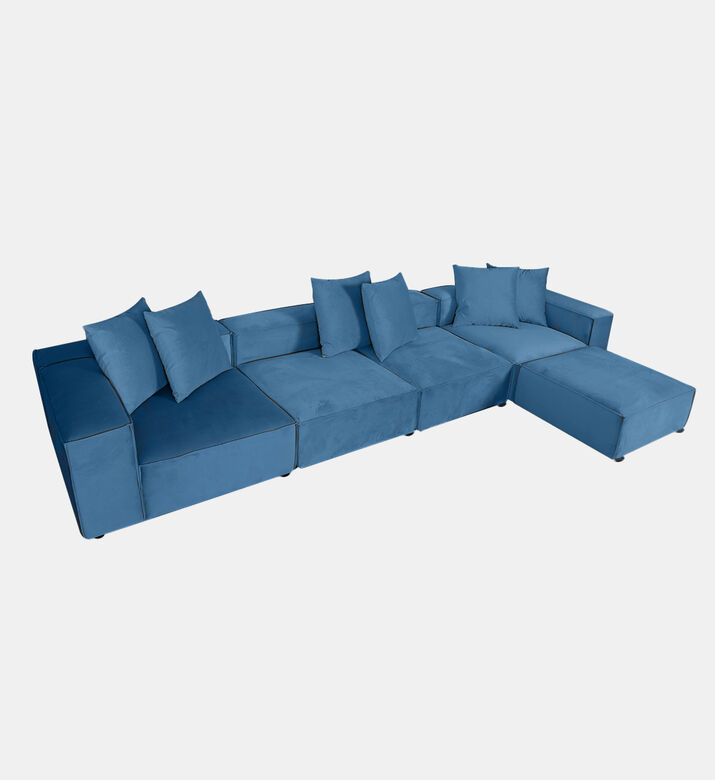 Home Deco and More Fillmore Velvet Corner Sofa, Packshot View