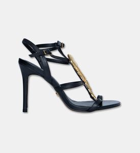 Arezzo Fish-detail Stiletto Sandals, Black, Eu-37, Packshot View
