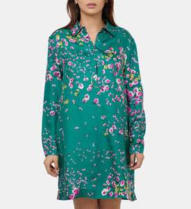 Rose Printed Floating Silk Dress