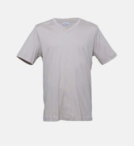 Cotton V-neck Short Sleeve T-shirt