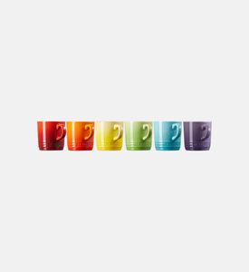Stoneware Rainbow Cappucino Mug Set