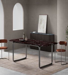 Home Deco and More Stainless Steel Round-seat Chair, Brown, Packshot View