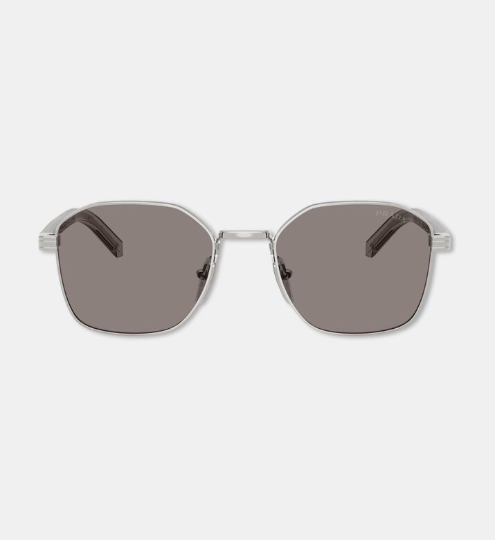 Prada Silver Metal Frame Square-shaped Sunglasses, Packshot View