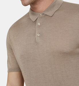 قميص بولو محبوك بأكمام قصيرة