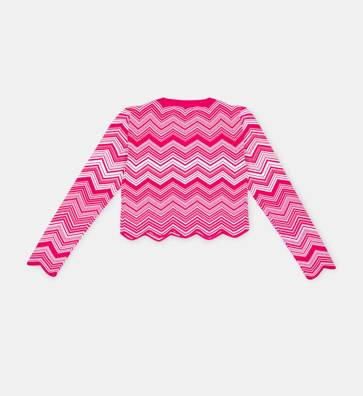 سترة صوفية قصيرة بطبعة متعرجة