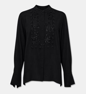 Beatrice B Embellished Plastron-detail Shirt, Packshot View