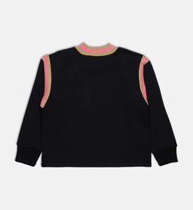 بلوزة طويلة الأكمام مقسمة بألوان