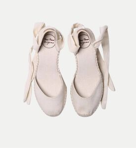 حذاء جوليا بكتان نباتي بكعب العالي