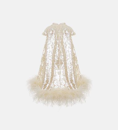 Cap Sleeves Sequined Dress