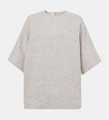 Rhea Oversized Boucle Tweed Top