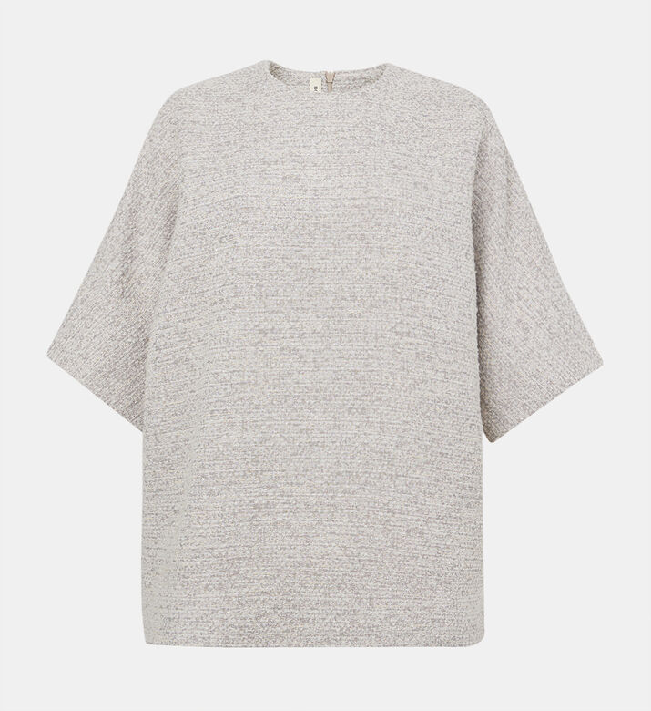 Rhea Oversized Boucle Tweed Top