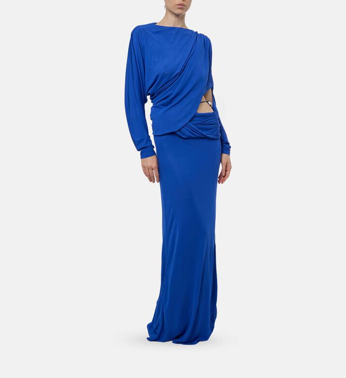 Encased Cut-out Waist Maxi Dress