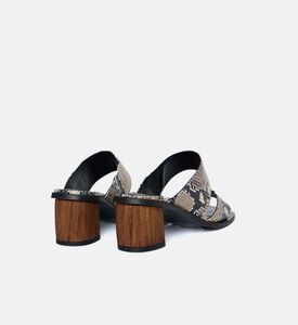 Gabin Indo Snakeskin Leather Sabot Mules Gabin Indo Snakeskin Leather Sabot Mules