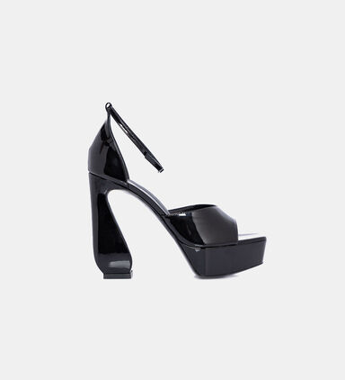 Patent Leather Platform Sandals