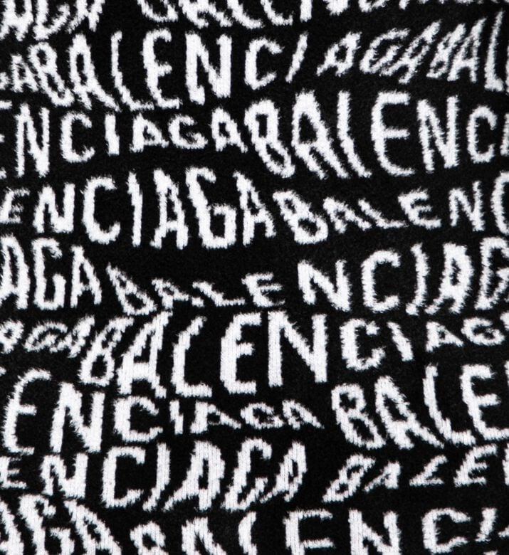 Balenciaga Balenciaga Wavy Logo Knitted Crewneck Top, Packshot View