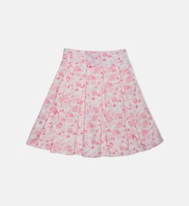 تنورة دوناتيلا بنقشة قلوب للبنات