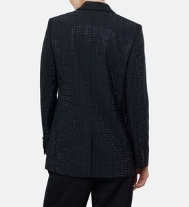 The Kooples All-over Rhinestone Structured Blazer, Model View