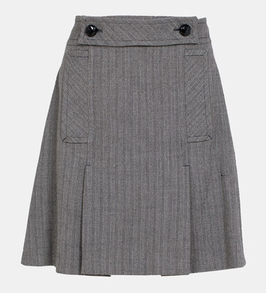 Jimmy Herringbone Short Skirt