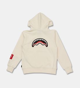 Sprayground Graphic Shark Regular Hoodie, Ivory, 8y, Packshot View