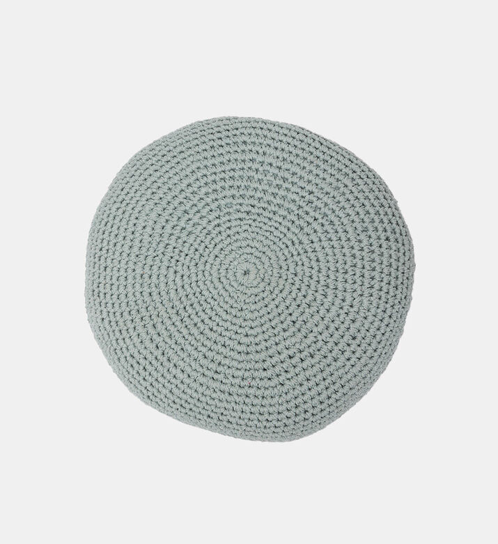 Home Deco and More Sol Cotton Round Filled And Vaccumed Cushion, Green, Packshot View