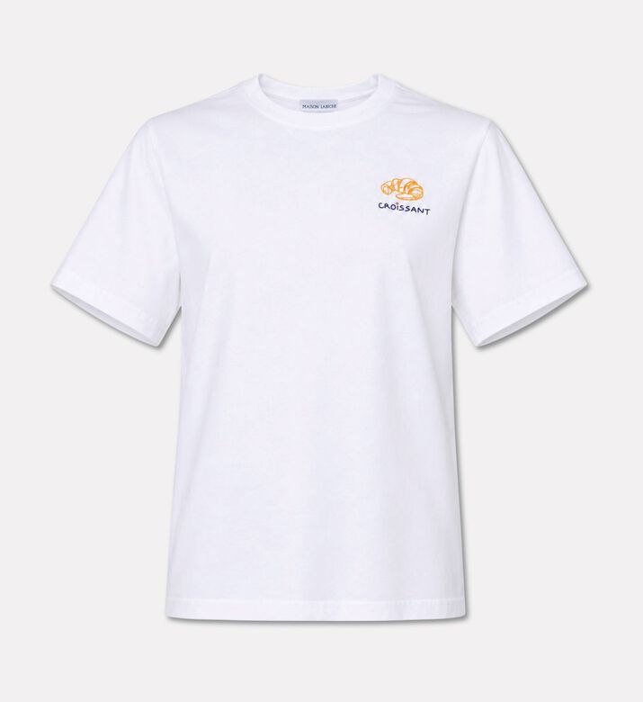 Maison Labiche Cotton Croissant Embroidered T-shirt, Packshot View