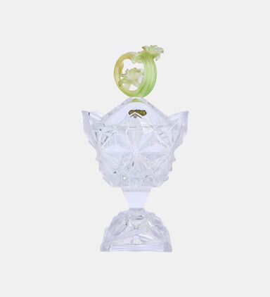 Pyramid Footed Crystal Candy Jar
