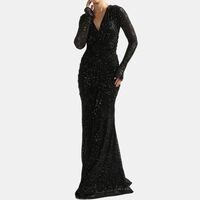 Sequined High-neck Maxi Gown
