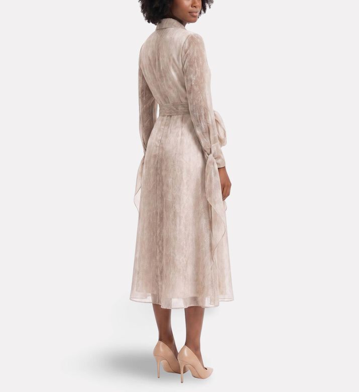 Savanna Coat Silk, Brown, Model View
