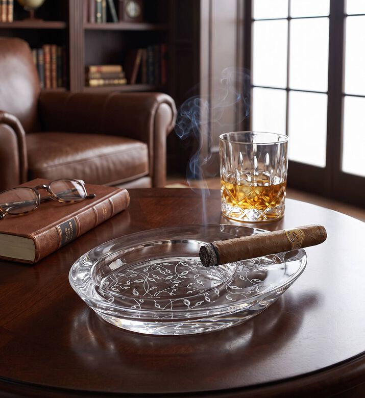 Mario Cionni Concord Crystal Ashtray, Model View