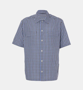 قميص قطني عضوي بنقشة مربعات