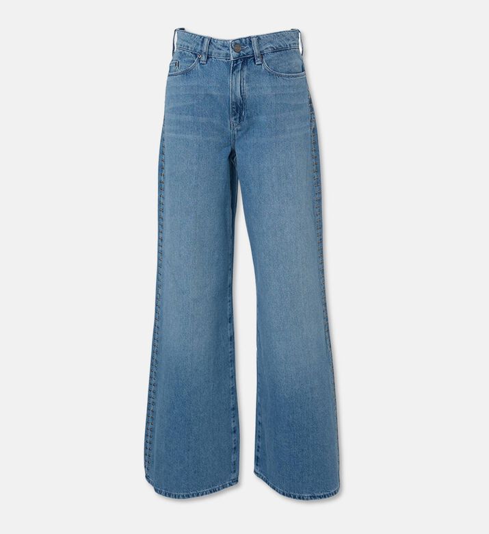 Karl Lagerfeld Wide-leg 5-pockets Denim Pants, Packshot View
