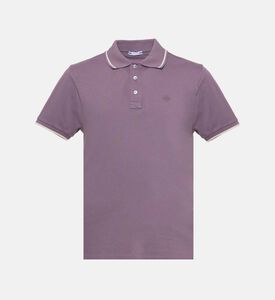 قميص بولو قطن بحواف متباينة