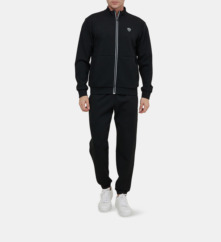 بدلة رياضية بياقة عالية برقعة لوغو