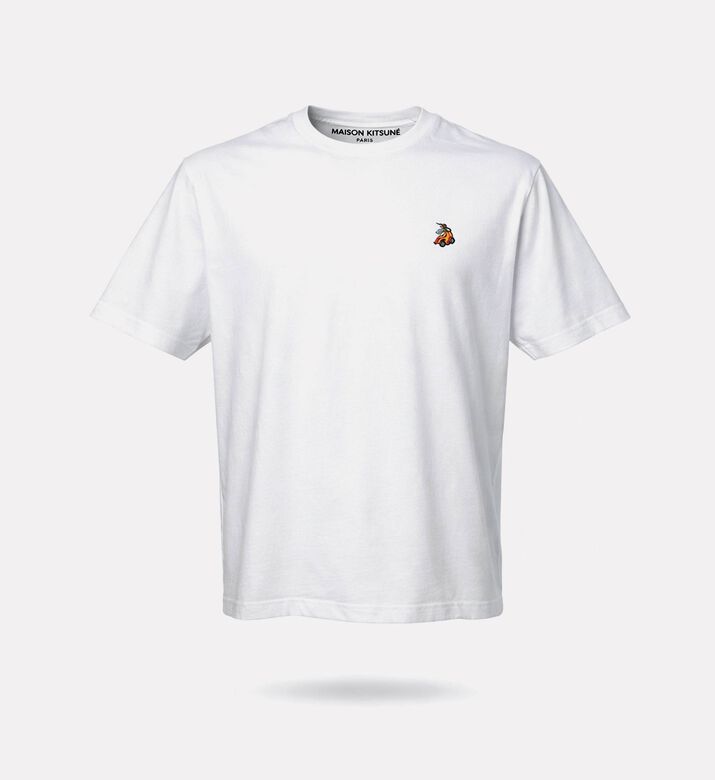 Maison Kitsune Embroidered Fox T-shirt, White, M, Packshot View