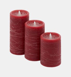 Edg Cylindrical-shape Led Candle, Red, Packshot View