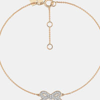 Tiny Bow Diamond Bracelet 18k