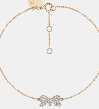 Tiny Bow Diamond Bracelet 18k
