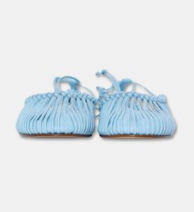 Hereu Round-toe Knotted Sandals, Blue, Eu-38, Packshot View